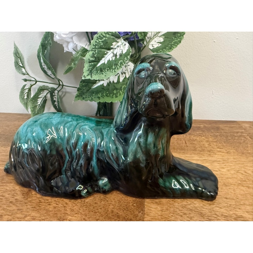 Vintage Blue Mountain Pottery Cocker Spaniel Dog Figurine BMP Retro Decor‎  Gift
